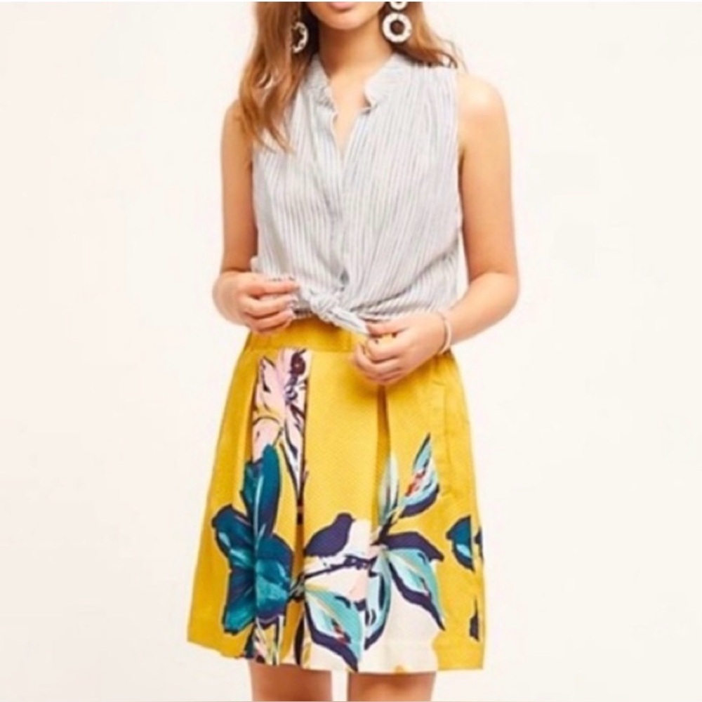 Like New!  Anthropologie Maeve Tropicale Floral Mini Skirt - Size 0